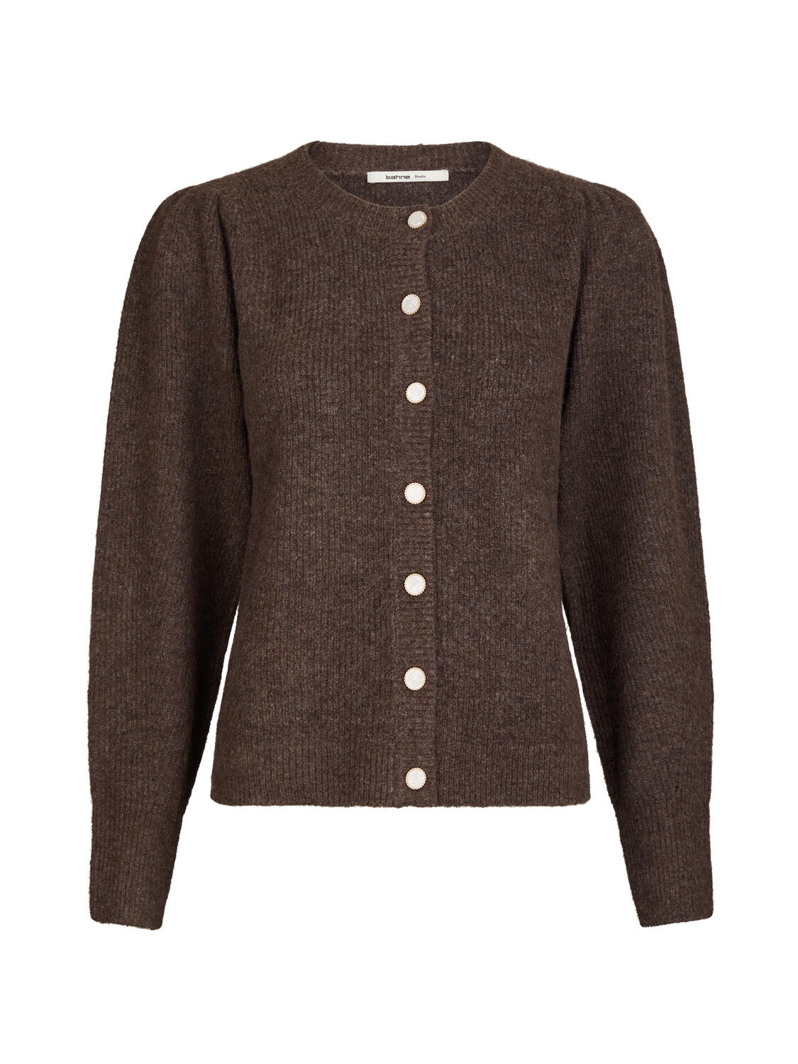 Buni strik cardigan - Brown Melange